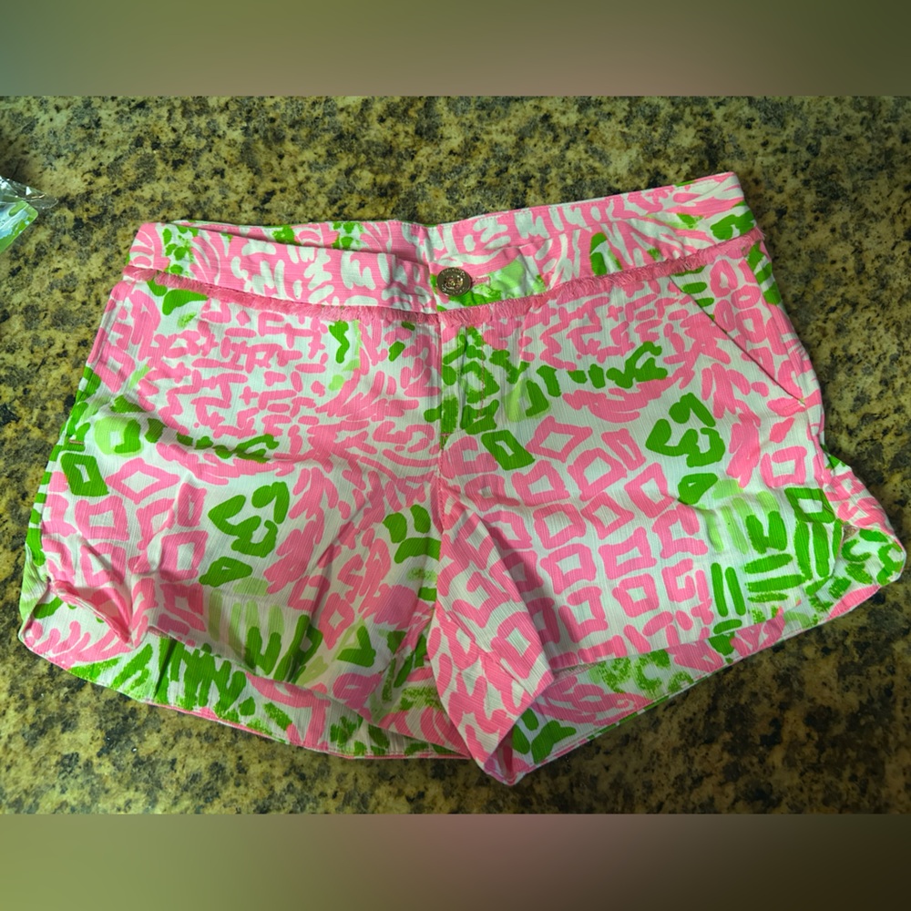 Lilly Pulitzer Pink and Green Women Shorts